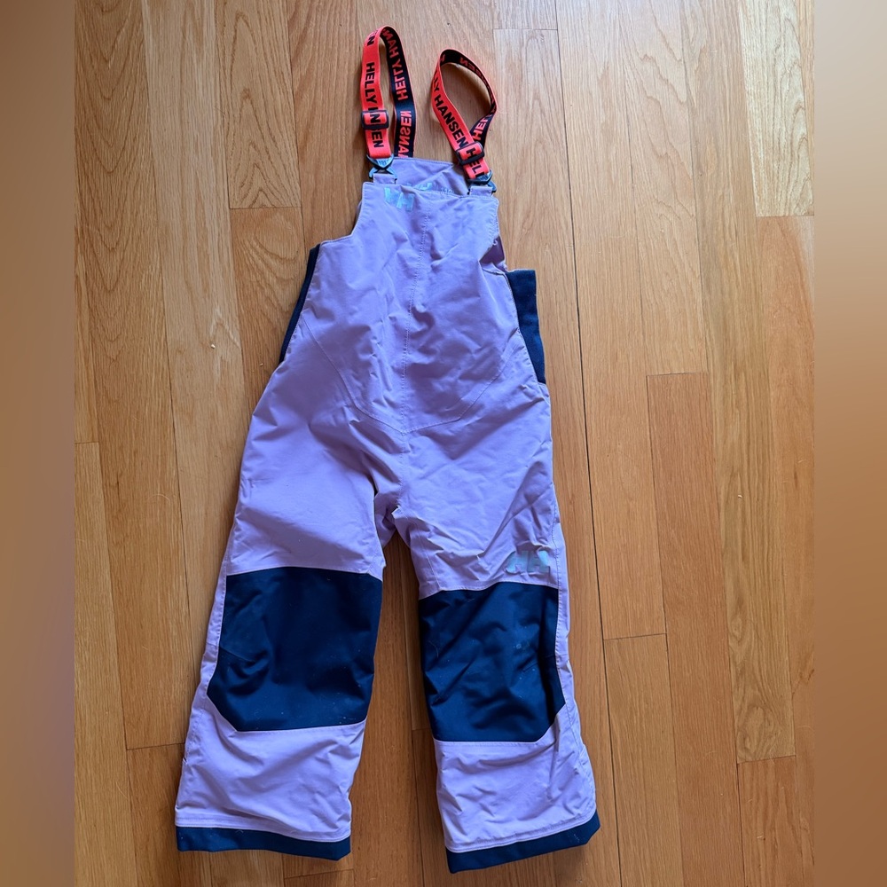 Helly Hansen Insulated Kids Purple and Navy Ski Bibs